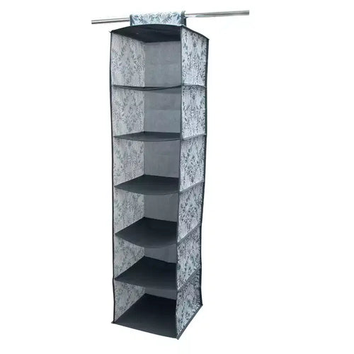 Laura Ashley New 6 Shelf Organizer Parterre: Multicolored Closet Organizer & Garment Rack, 47" Height, No Assembly Required
