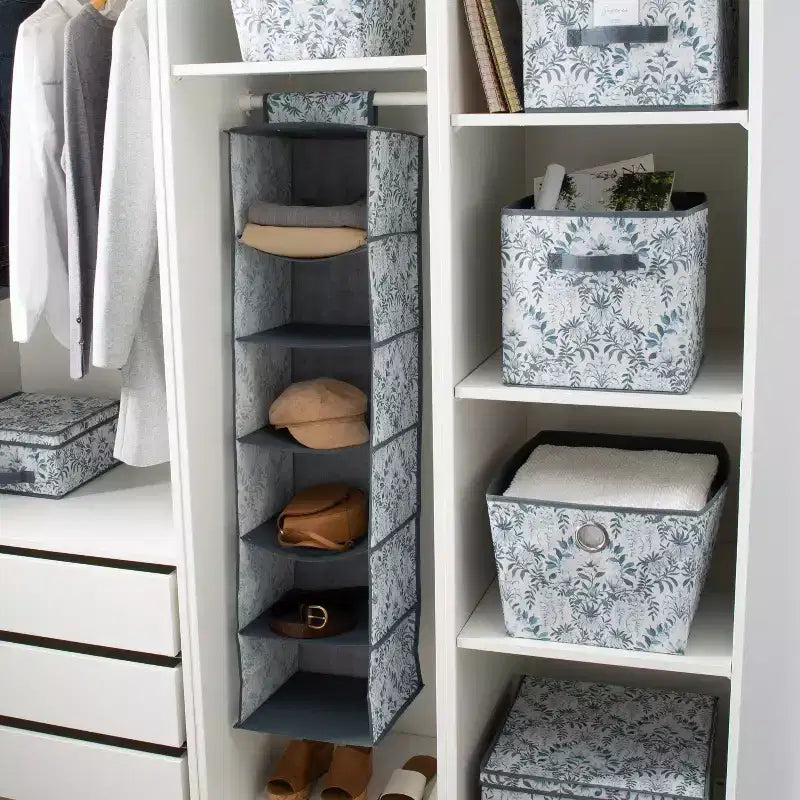 Organizzatore da armadio a 6 ripiani Parterre: organizer multicolore per armadio e appendiabiti, altezza 119 cm, nessun assemblaggio richiesto