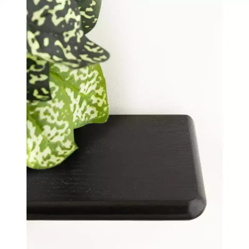 Mensola a muro Ramos in legno/metallo nera da 18"x6"x30": stile moderno e design a 3 ripiani
