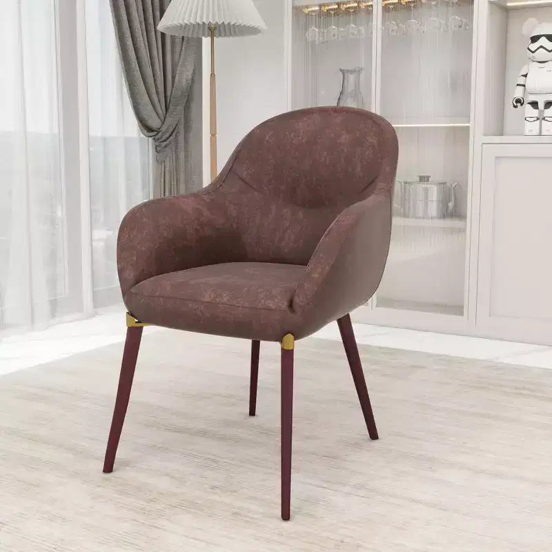Sedie da pranzo Elias con sedili imbottiti in pelle o velluto e gambe verniciate a polvere, per cucina moderna, sala da pranzo, posti a sedere per bar e caffè