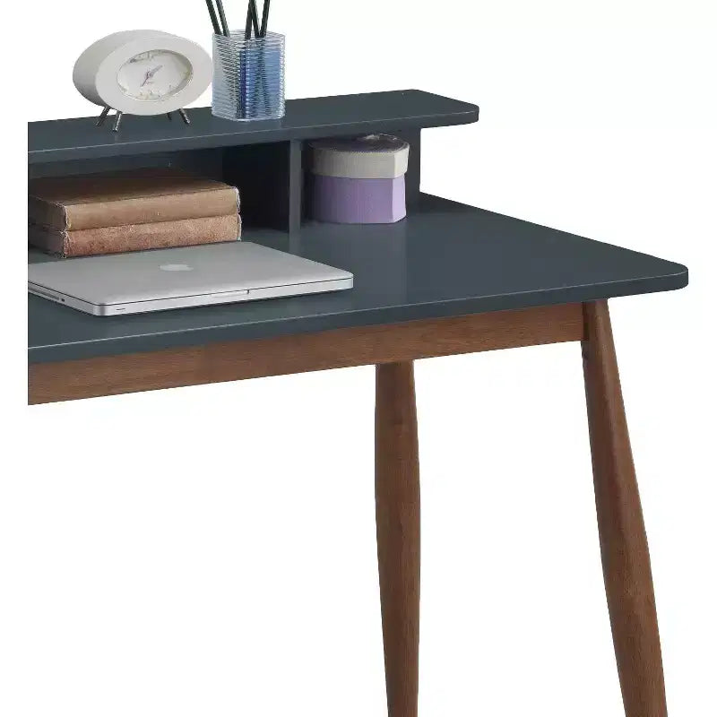 Scrivania da ufficio Roskilde Storage Wood, blu grigio