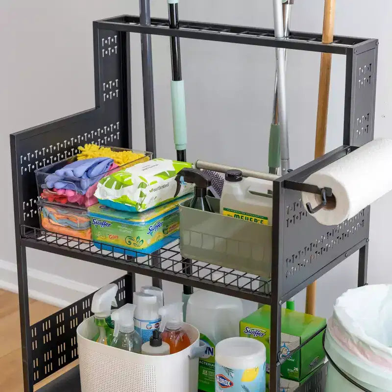 Carrello multiuso "Everything" con pannello forato e portasecchi