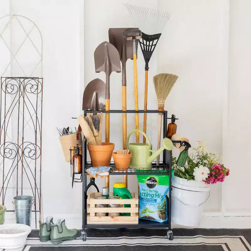 Carrello multiuso "Everything" con pannello forato e portasecchi