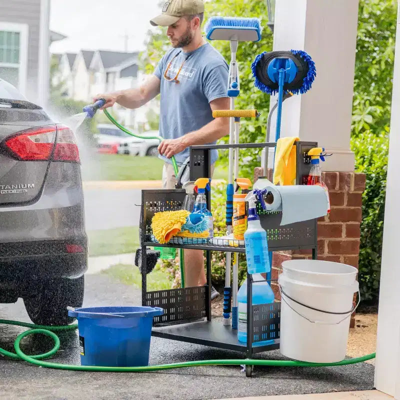 Carrello multiuso "Everything" con pannello forato e portasecchi