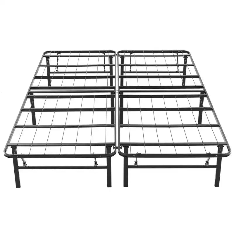Telaio Letto Pieghevole in Metallo, Base Materasso Piattaforma da 14 Pollici, King