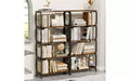 5 Tier 63H Large Book Shelf with Metal Frame, Home Office Open Bookshelf