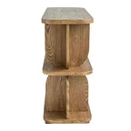 Scaffale in Legno a Tre Ripiani con Finitura in Frassino Marrone 47x15x32.5