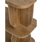 Scaffale in Legno a Tre Ripiani con Finitura in Frassino Marrone 47x15x32.5
