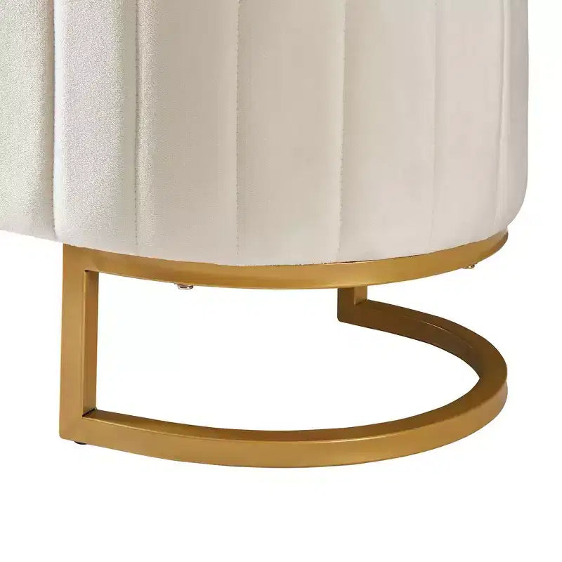 Panca contenitore moderna con sedile imbottito in velluto capitonné, sgabello da trucco con gambe in metallo elegante, panca da fondo letto per soggiorno, camera da letto