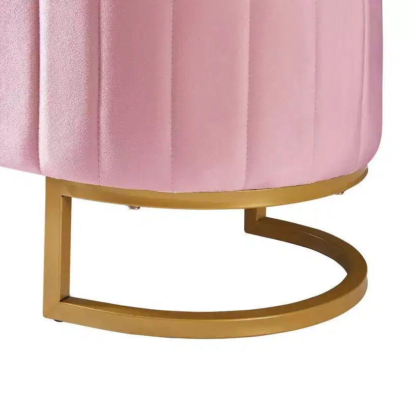Panca contenitore moderna con sedile imbottito in velluto capitonné, sgabello da trucco con gambe in metallo elegante, panca da fondo letto per soggiorno, camera da letto