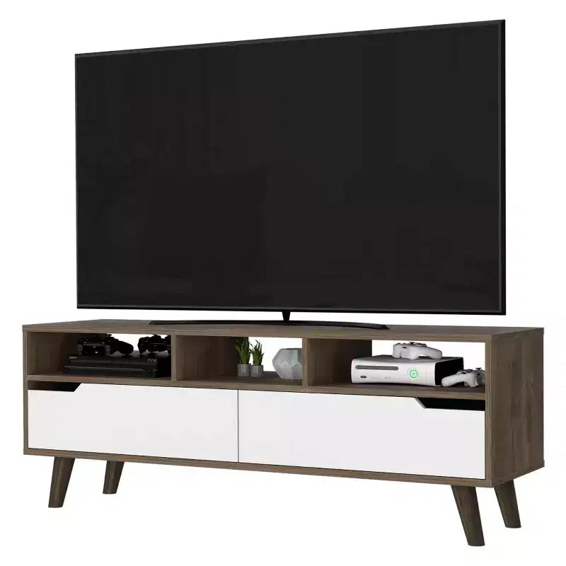 Mobile TV Tacoma per televisori fino a 55" Noce Scuro/Bianco