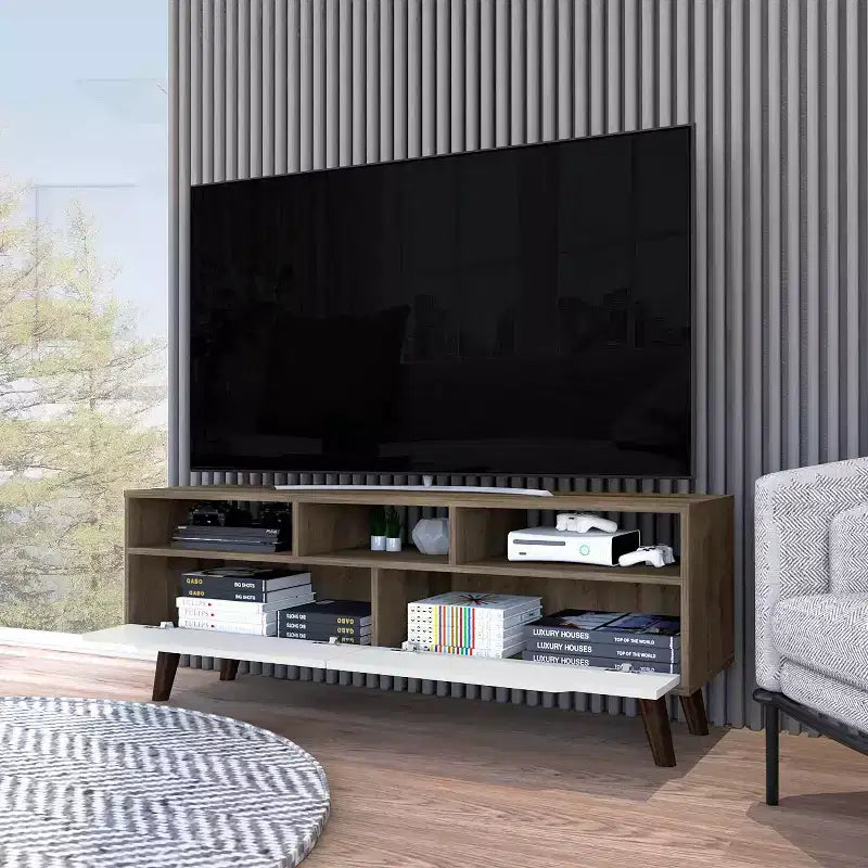 Mobile TV Tacoma per televisori fino a 55" Noce Scuro/Bianco