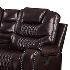 Poltrona ergonomica Braylon 78" in PU Marrone: Divanetto con console e portabicchieri