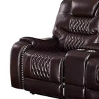 Poltrona ergonomica Braylon 78" in PU Marrone: Divanetto con console e portabicchieri