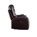 Poltrona ergonomica Braylon 78" in PU Marrone: Divanetto con console e portabicchieri