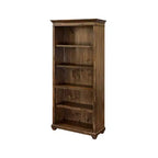 Libreria tradizionale Porter da 74" in legno con ante, colore marrone