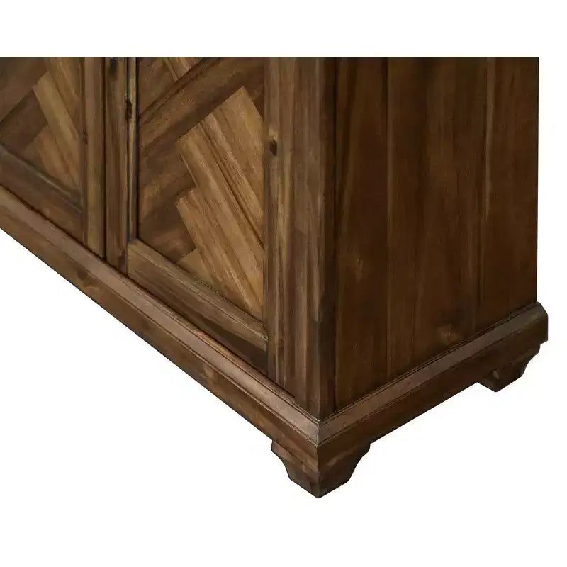 Libreria tradizionale Porter da 74" in legno con ante, colore marrone