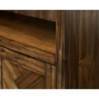 Libreria tradizionale Porter da 74" in legno con ante, colore marrone