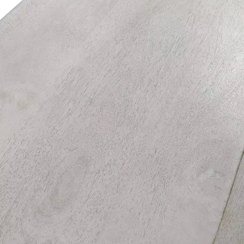 Tavolino sovrapponibile Addison Whitewash: Legno massello di mango, Struttura in ferro, 3 pezzi