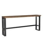 Tavolo da bar a console Tormo Hand Distressed Nero/Noce Medio/Bianco: console moderna industriale con struttura in metallo