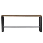 Tavolo da bar a console Tormo Hand Distressed Nero/Noce Medio/Bianco: console moderna industriale con struttura in metallo