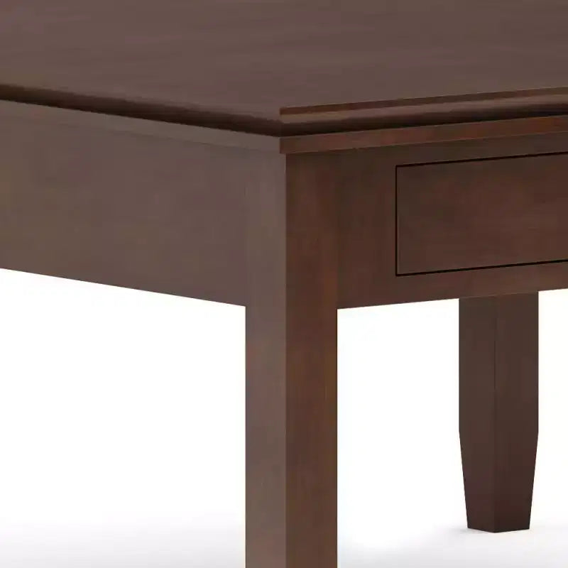 Tavolino da Caffè Stratford Square Marrone Rossiccio: Legno Composito Transizionale, Cassetti Contenitori, 91 cm Quadrati