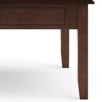 Tavolino da Caffè Stratford Square Marrone Rossiccio: Legno Composito Transizionale, Cassetti Contenitori, 91 cm Quadrati
