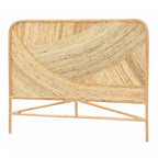 Queen Delphi Rattan Standalone Headboard Natural Brown - Baxton Studio: Bohemian Craftsmanship, No Mounting Required
