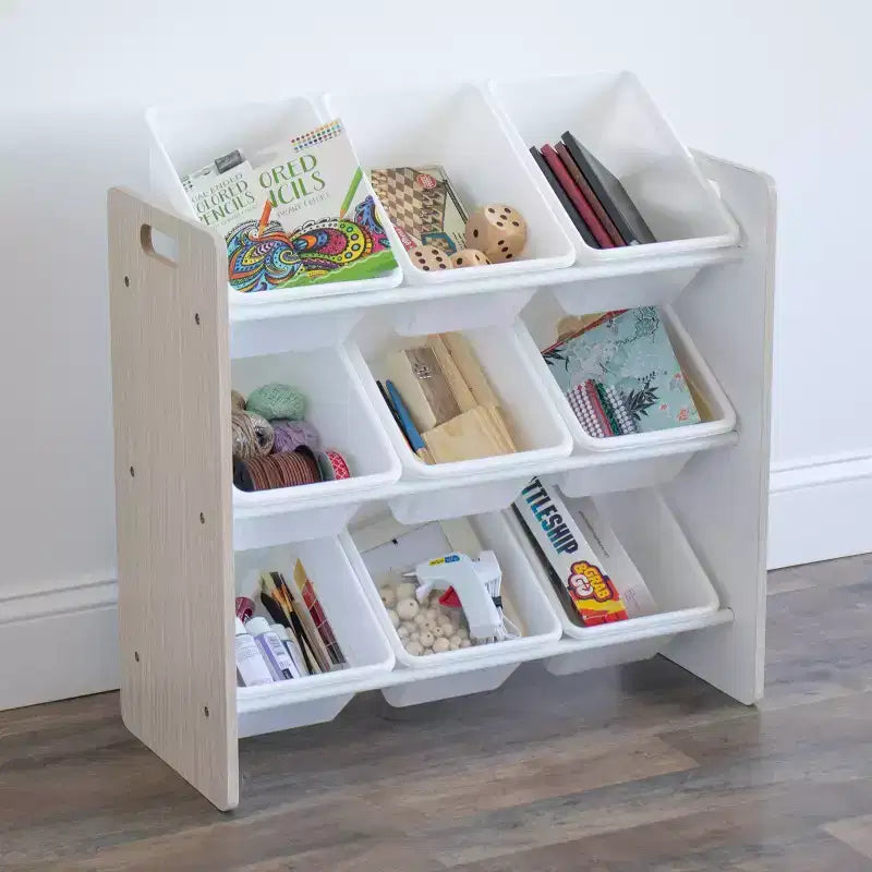 Organizzatore portagiochi per bambini con 9 contenitori