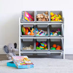 Organizzatore portagiochi per bambini con 9 contenitori