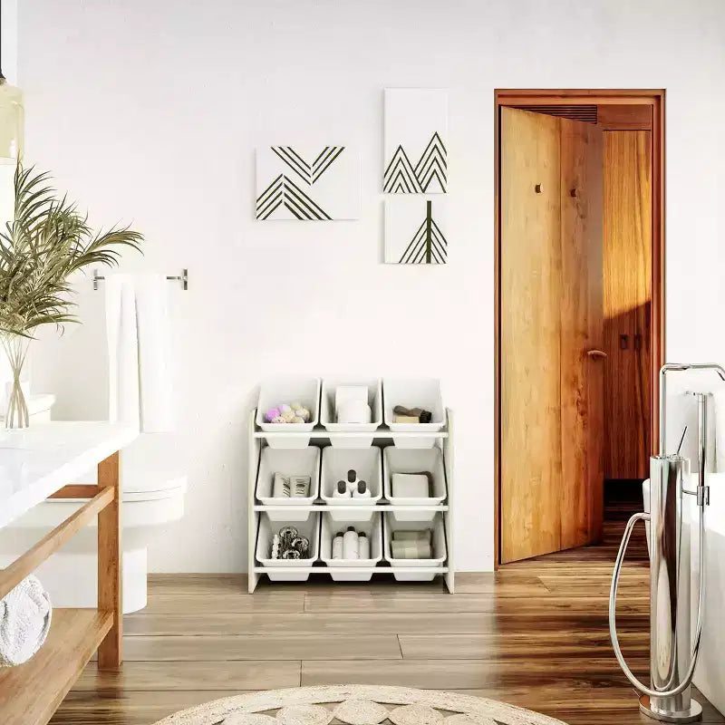 Organizzatore portagiochi per bambini con 9 contenitori