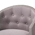 Sgabello da bancone Theron girevole in tessuto e legno