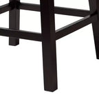 Sgabello da bancone Theron girevole in tessuto e legno