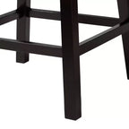 Sgabello da bancone Theron girevole in tessuto e legno