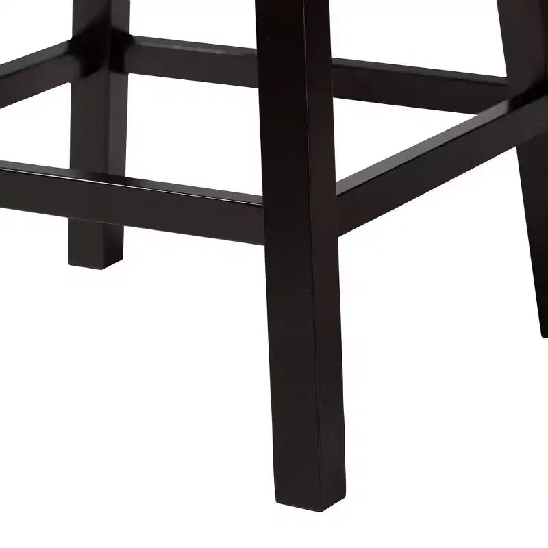 Sgabello da bancone Theron girevole in tessuto e legno