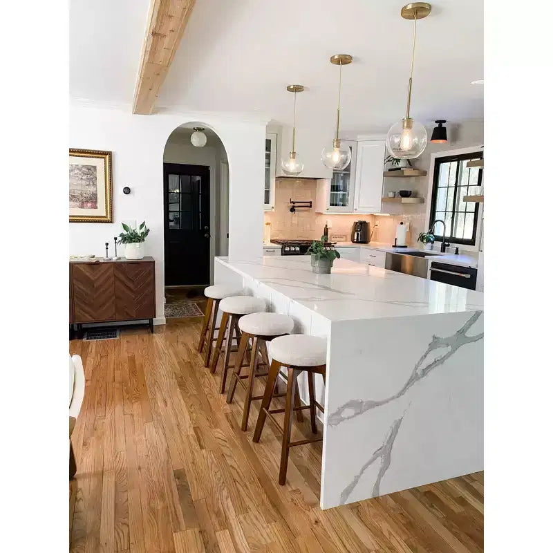 Sgabello da bar ad altezza bancone girevole Amalia Wood