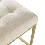 Sgabelli da bar imbottiti in tessuto color oro Privy ad altezza bancone