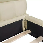 Letto imbottito a piattaforma Queen/King Size con tessuto spesso, letto a terra con struttura solida