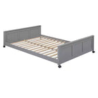 Letto a castello in legno Full Over Full / Twin Over Full con scrivania e scaletta