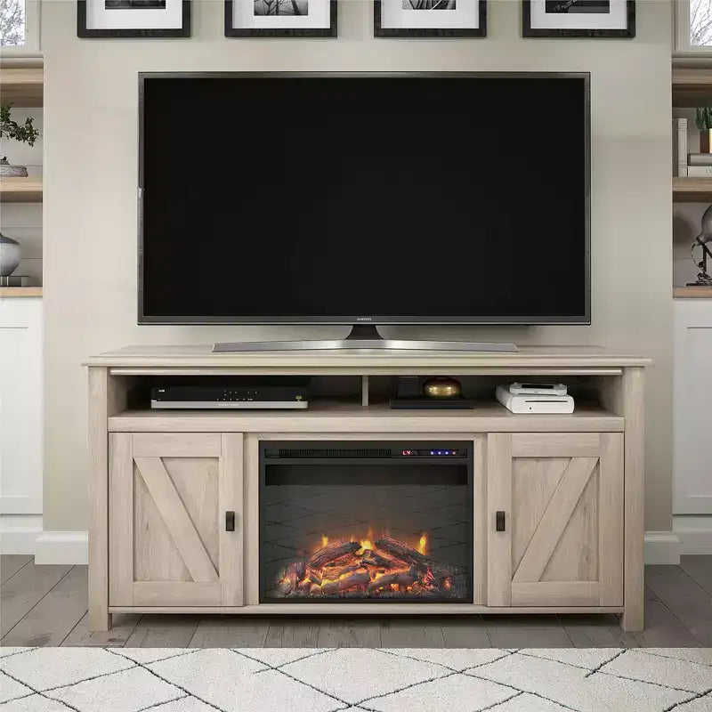 Mobile TV con camino elettrico Farmington per TV fino a 60"