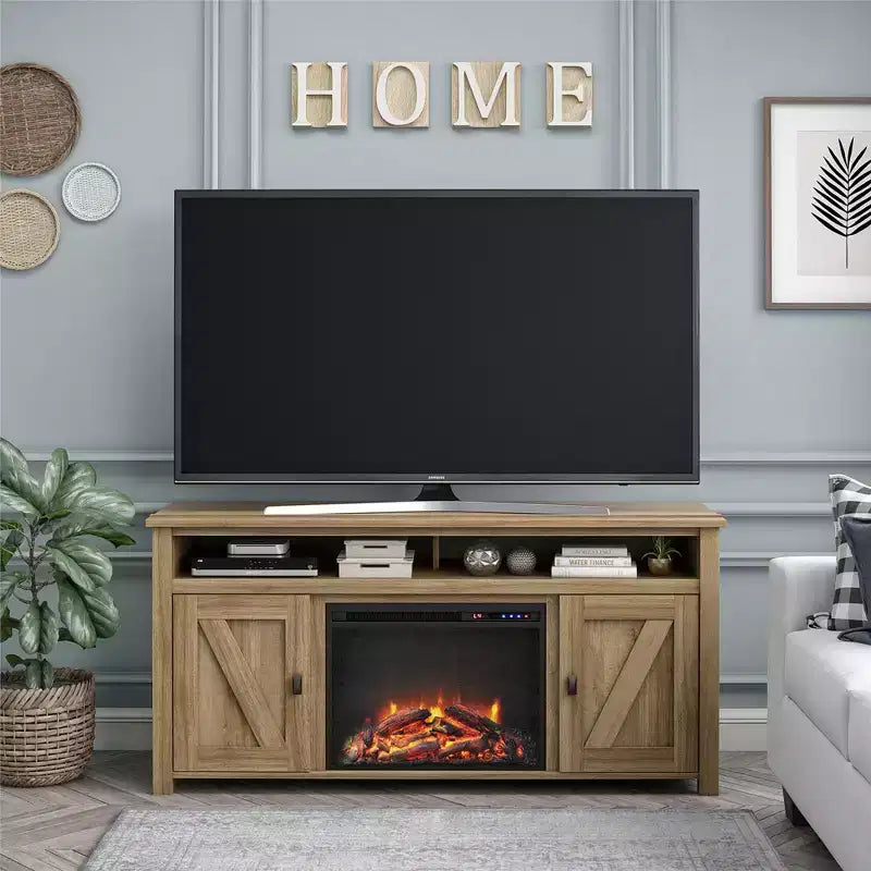 Mobile TV con camino elettrico Farmington per TV fino a 60"