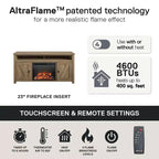 Mobile TV con camino elettrico Farmington per TV fino a 60"