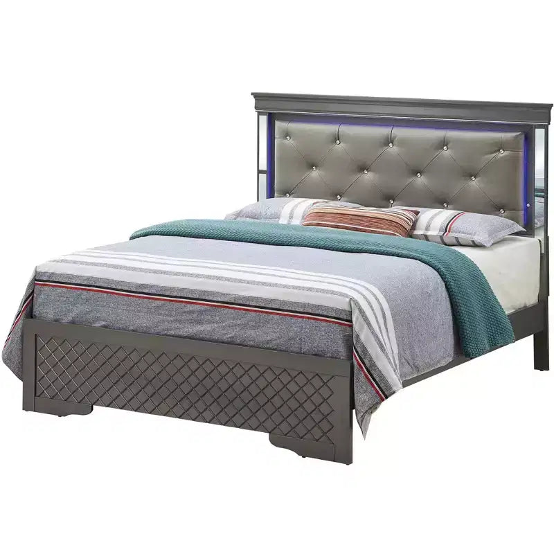 Passion Furniture Verona and King Panel Beds