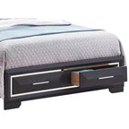 Letto a pannelli con struttura in legno Liverpool con 2 cassetti