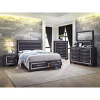 Letto a pannelli con struttura in legno Liverpool con 2 cassetti
