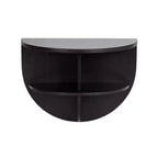 Jalla Tavolino Sospeso in Legno a Mezzaluna, 18x14, Nero