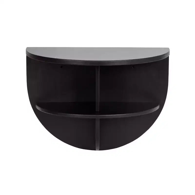 Jalla Tavolino Sospeso in Legno a Mezzaluna, 18x14, Nero