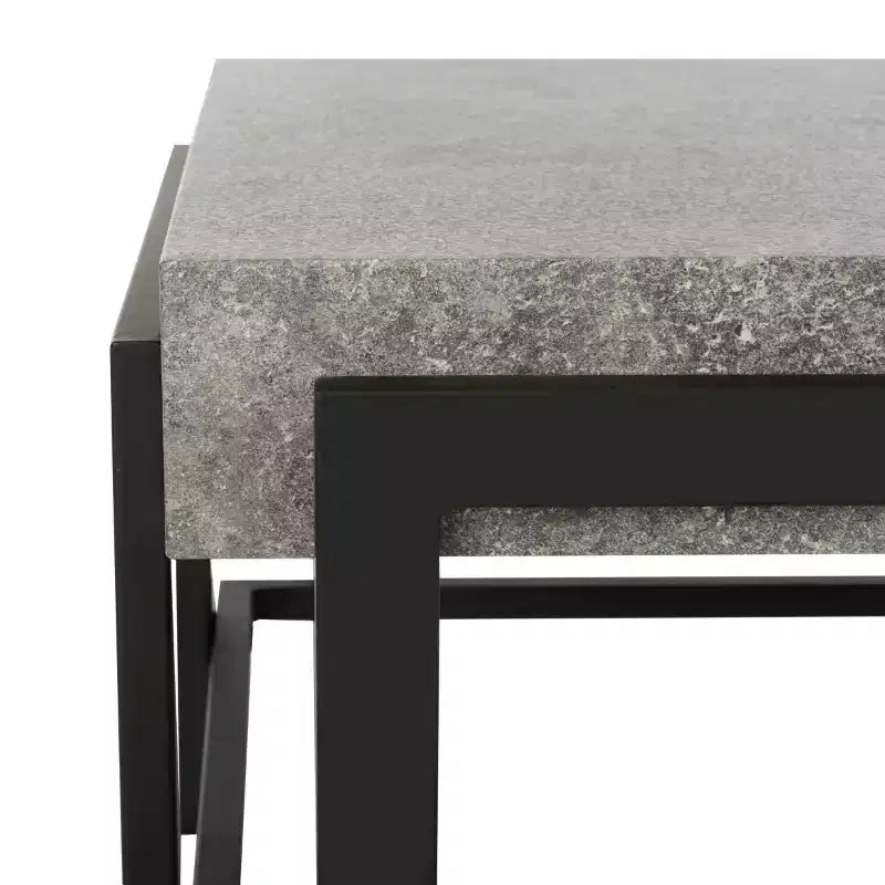 Tavolino da caffè Oliver COF7006A Grigio scuro/Nero