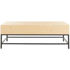 Gina Lift-Top Coffee Table - Light Oak/Black - Safavieh