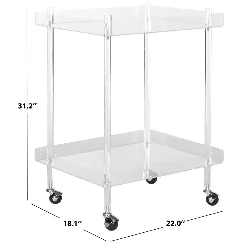 Carrello da bar in acrilico Healy FOX6017A Trasparente